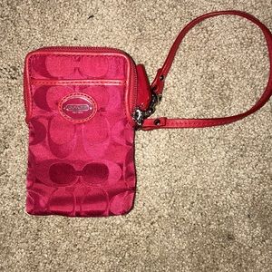 Coach anklet phone/card holder